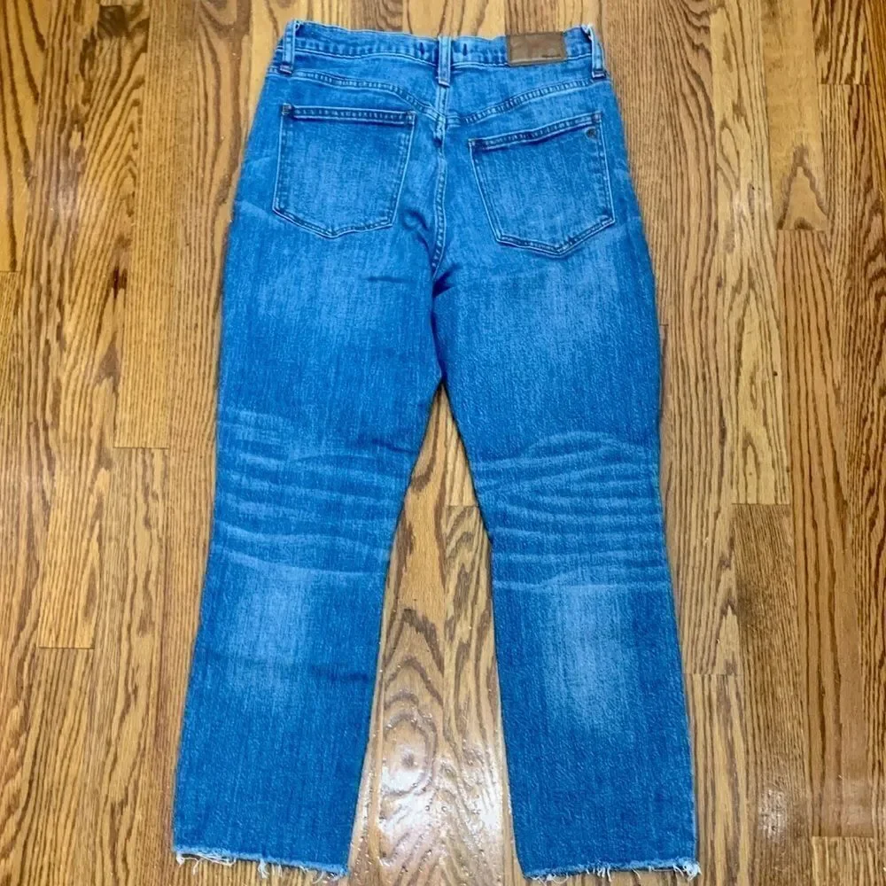 Madewell The Hi-Rise Slim Crop Boy Jeans fringe